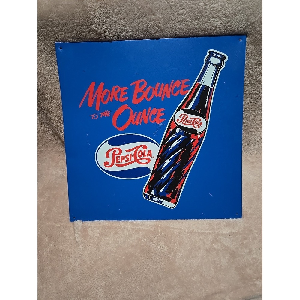 Pepsi-Cola‎ More Bounce To The Ounce Metal Sign 14x14 Advertisement Modern